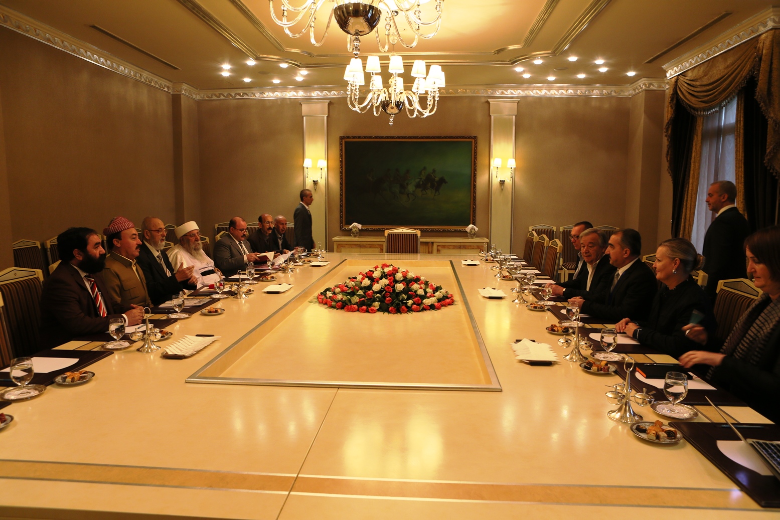 The Secretarty-General of the United Nations (UN) António Guterres met with the Kurdish Ezidi community leaders in Erbil, Kurdistan Region, March 31, 2017. (Photo: UNAMI)